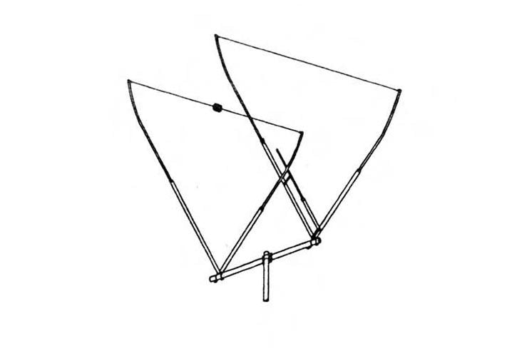 Maco V-Quad 10/11 meter beam basisantenne met een gain van 11 dB en 14 dB bij stacking