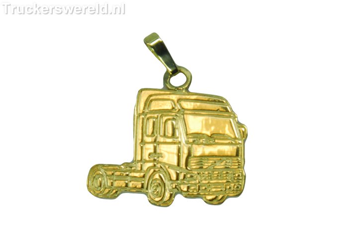 14Kt gouden kettinghanger van oud model Volvo FH vrachtwagen