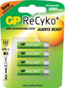 GP 4 stuks oplaadbare AAA