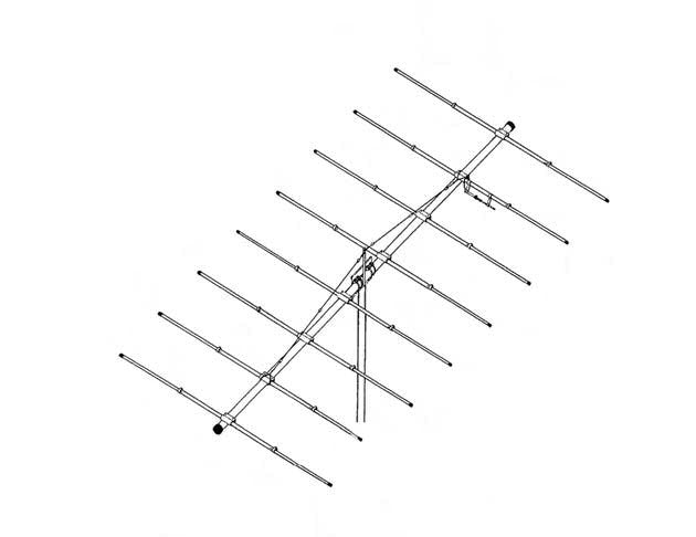 Maco M108C 8-elementen Yagi beam antenne die uitbreidbaar is met gamma matchers