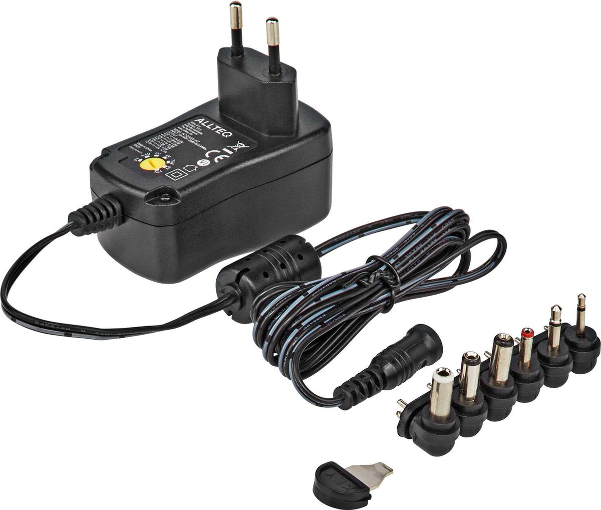 Universele adapter 3-12V met verschillende DC-aansluitingen voor routers, radio's en elektronica