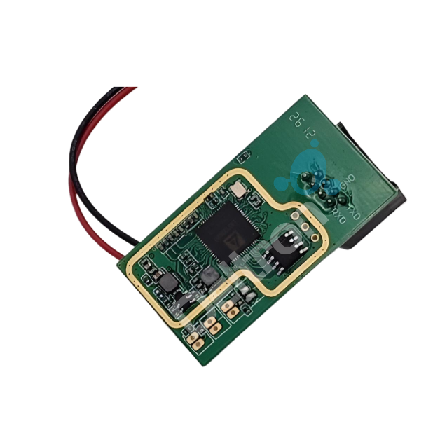 Detailweergave achterkant van de PCB-module behorende bij de interface set voor de 8001 Pro SSB en 27MHz transceiver