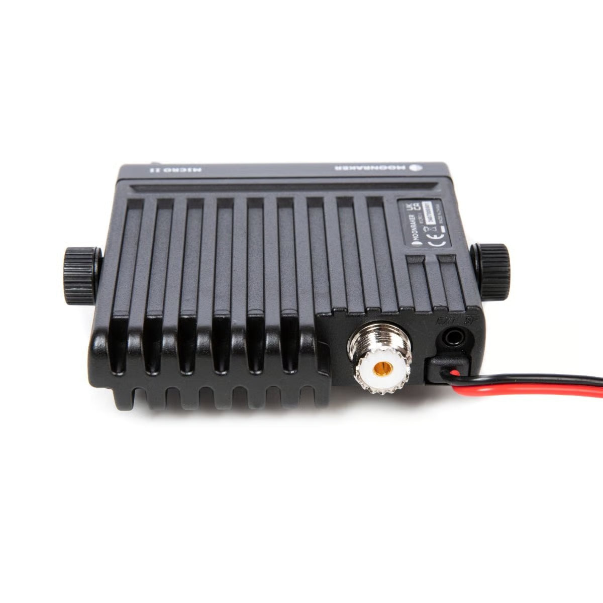 Achterzijde Moonraker Micro-II 27MHz CB radio met PL-aansluiting