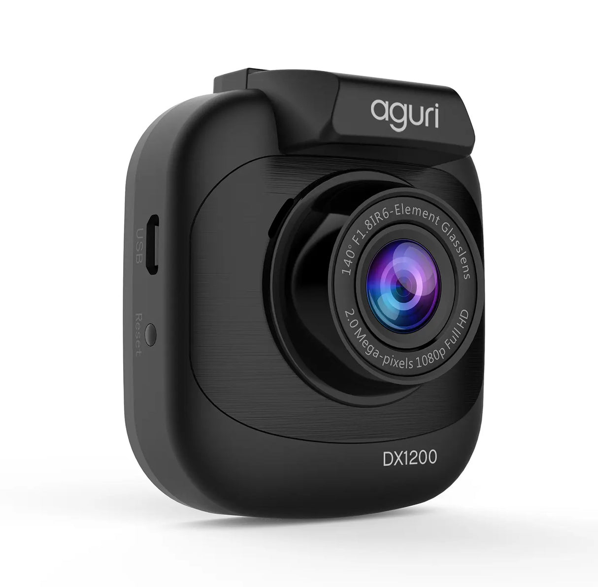 Aguri DX1200 vanaf de zijkant gezien met open lens