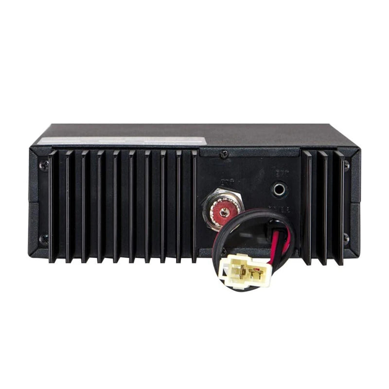 Achterkant Albrecht AE 5890 EU AM/FM/SSB Transceiver met voedingskabel en antenne aansluiting