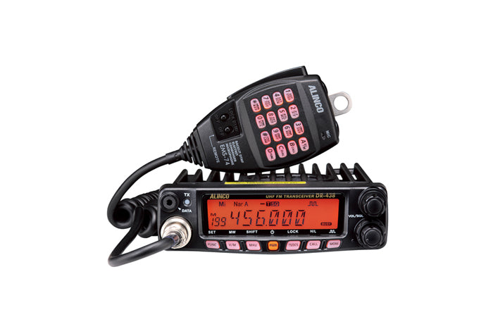 Alinco DR-438HE mobiele UHF transceiver met multifunctionele microfoon