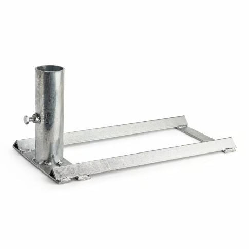 Draagbare antennemast houder van staal waarop je een wiel van je auto kunt zetten voor stabiliteit