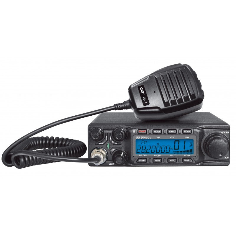 CRT SS-9900V 10M transceiver met instelbaar LCD-kleuren display en microfoon