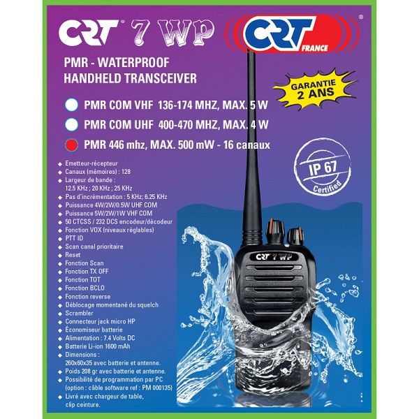 CRT 7WP PMR COM UHF portofoon in originele verpakking