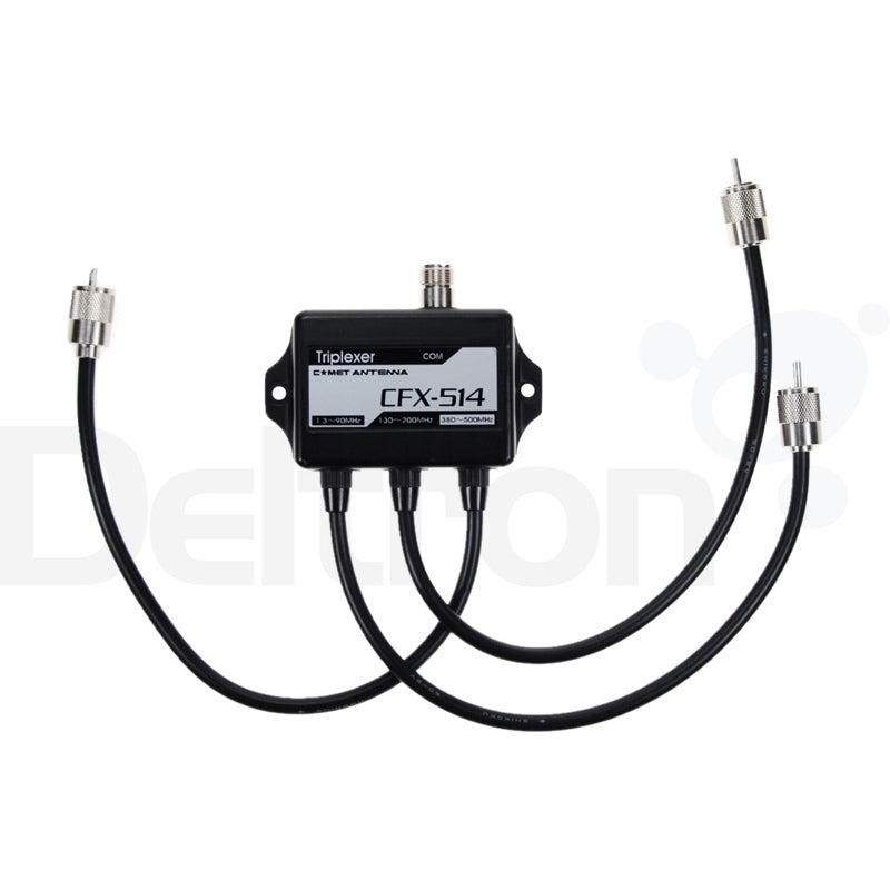 Comet CFX-514 Triplexer, HF/VHF/UHF signaalsplitter met 55dB isolatie