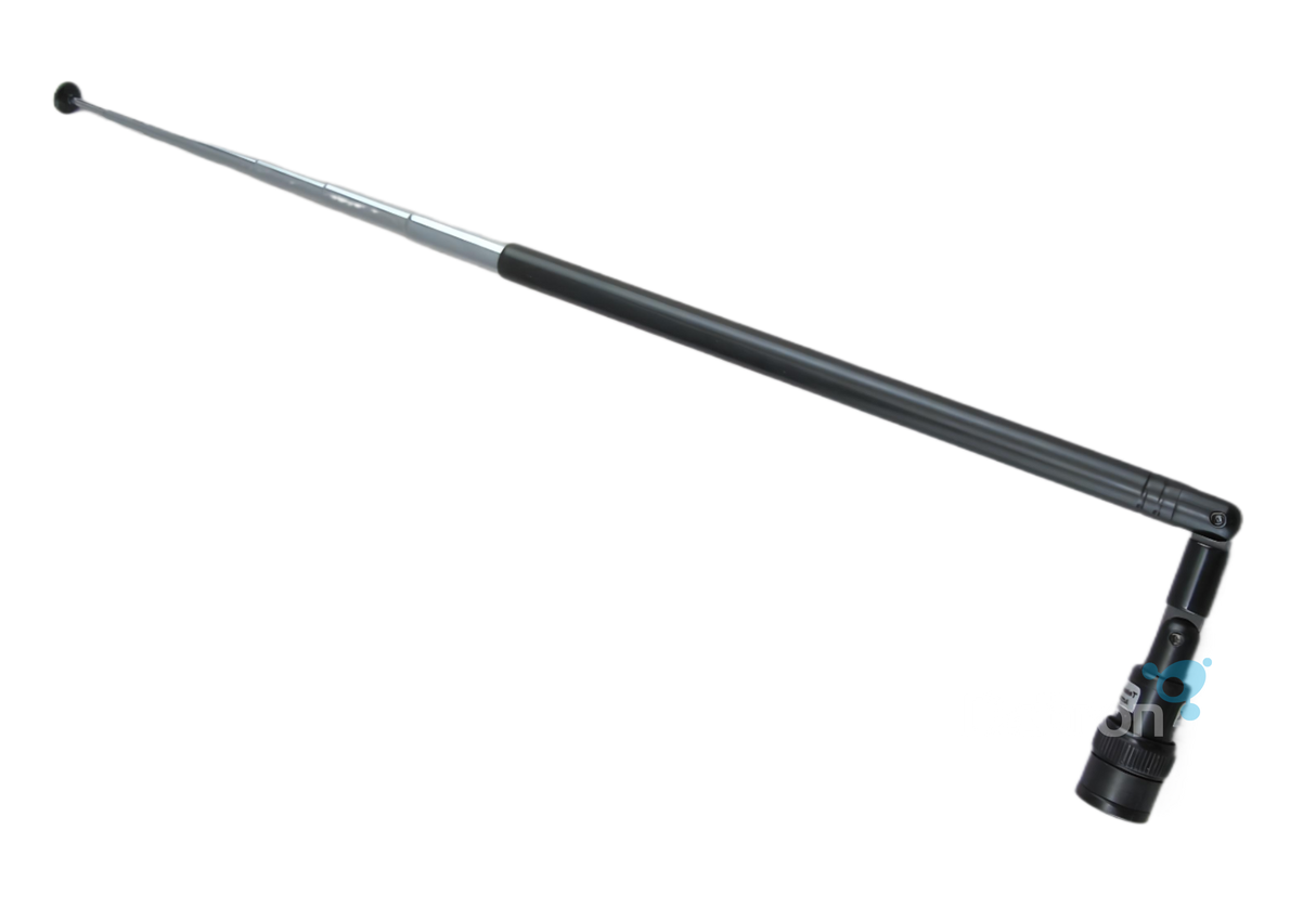 W100RX van Comet is een vouwbare telescopische scannerantenne verkrijgbaar met BNC en SMA aansluiting