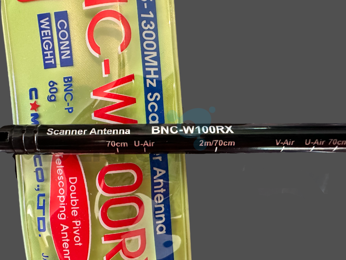 Comet W100RX BNC scanner antenne met bandaanduiding voor draagbare scanners