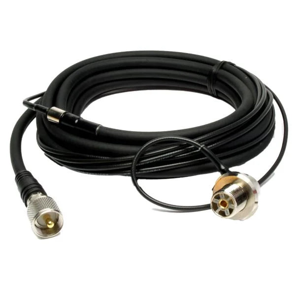 Diamond M610R kofferbak set bestaande uit 6m coaxkabel met surface mount en UHF-Male (PL-259) connector