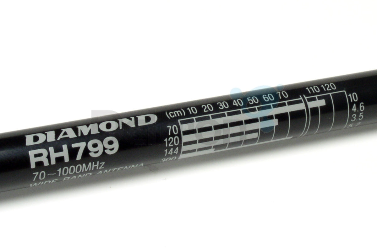 Diamond RH-799 telescopische antenne met frequentiebereik schema