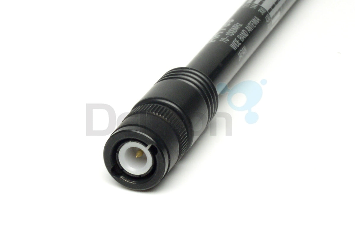 Diamond RH-799 telescopische antenne met een BNC-Male aansluiting voor op een UHF/VHF portofoon.