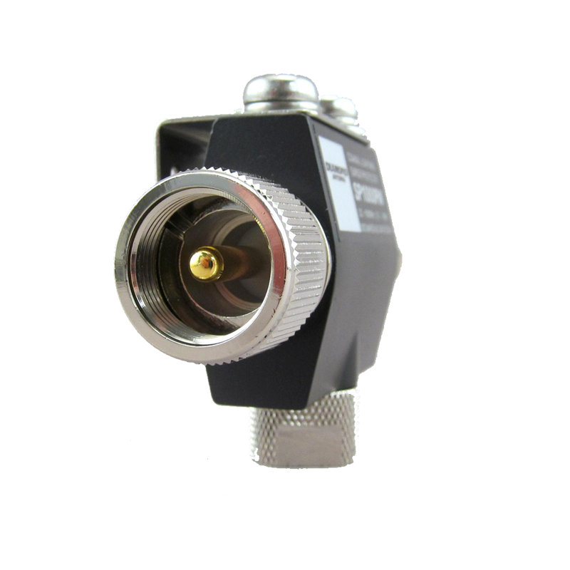 Diamond SP1000PW overspanningsbeveiliging met UHF-Male en UHF-Female connector