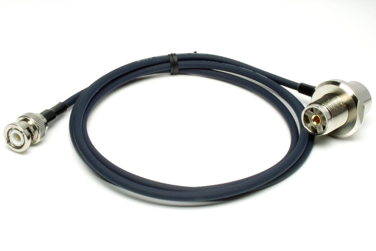 Diamond 2D1BRL coaxkabel 120cm met UHF-Female surface mount en BNC-Male connector