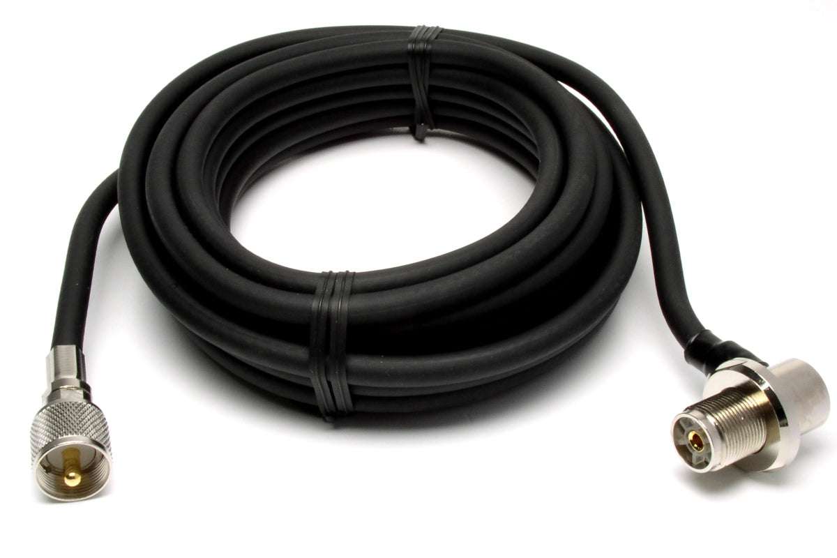 Diamond 5DQ4MR 4m coaxkabel met UHF-Female en UHF-Male connectoren