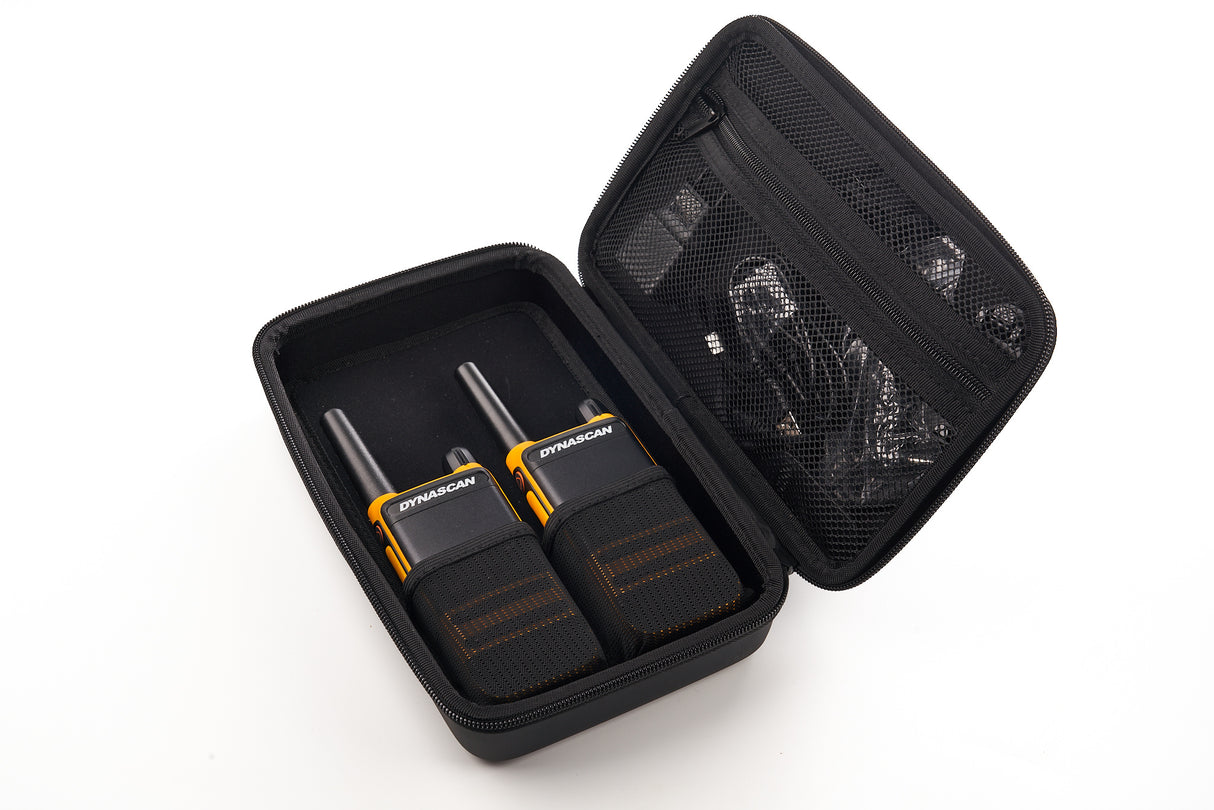 Dynascan P19 set van twee PMR446 portofoons in een hard-schalige opbergtas