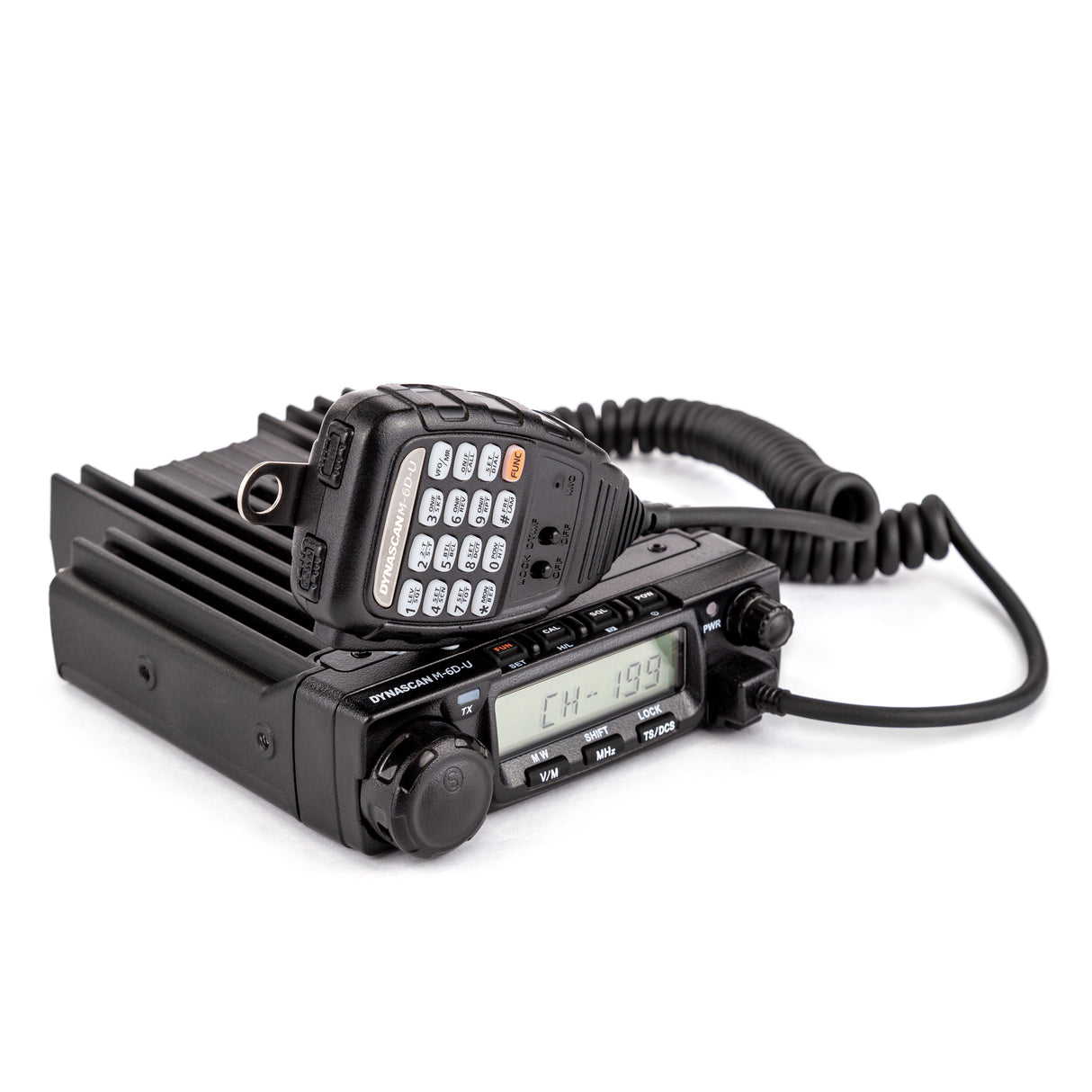 Dynascan M-6D-U UHF-transceiver met bijbehorende DTMF microfoon