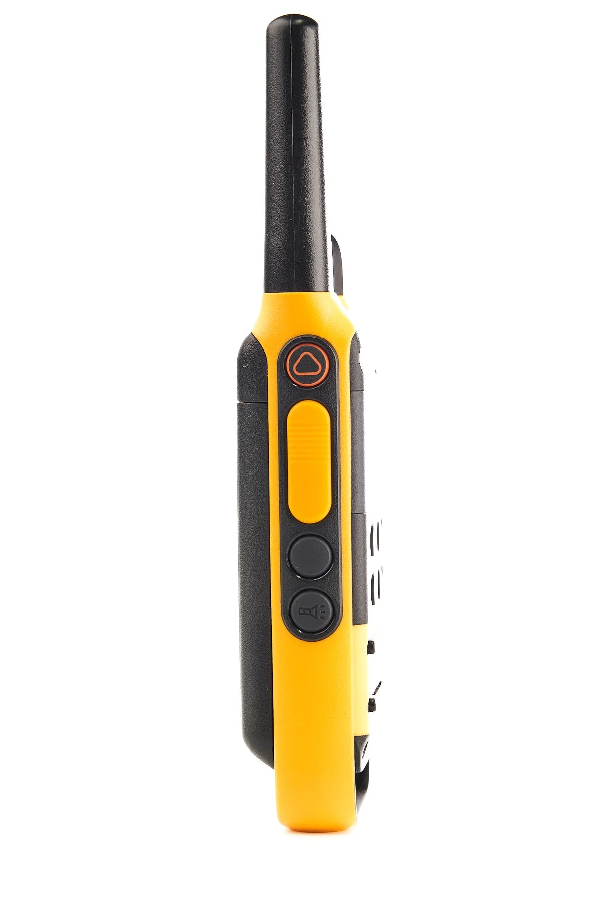 Dynascan P19 PMR446 walkie talkie zijkant met toetsen