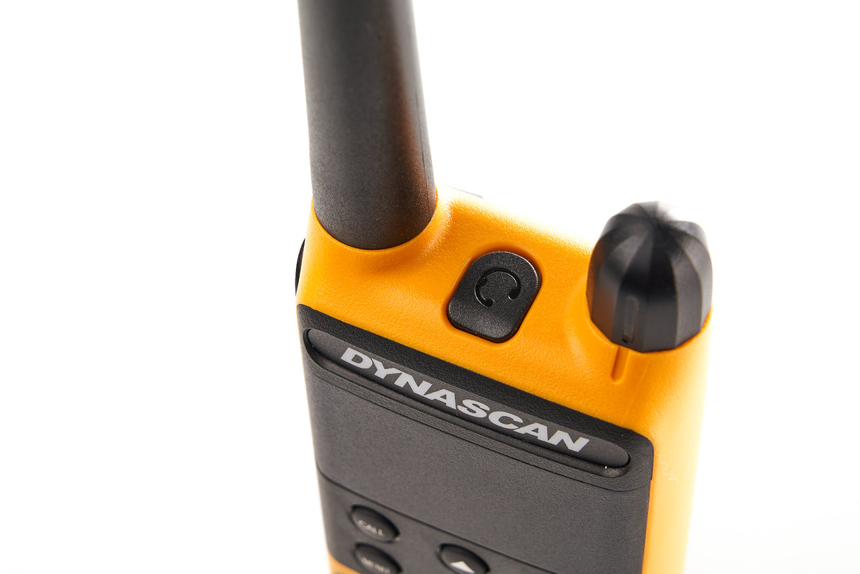 Dynascan P19 PMR446 portofoon bovenzijde met knoppen