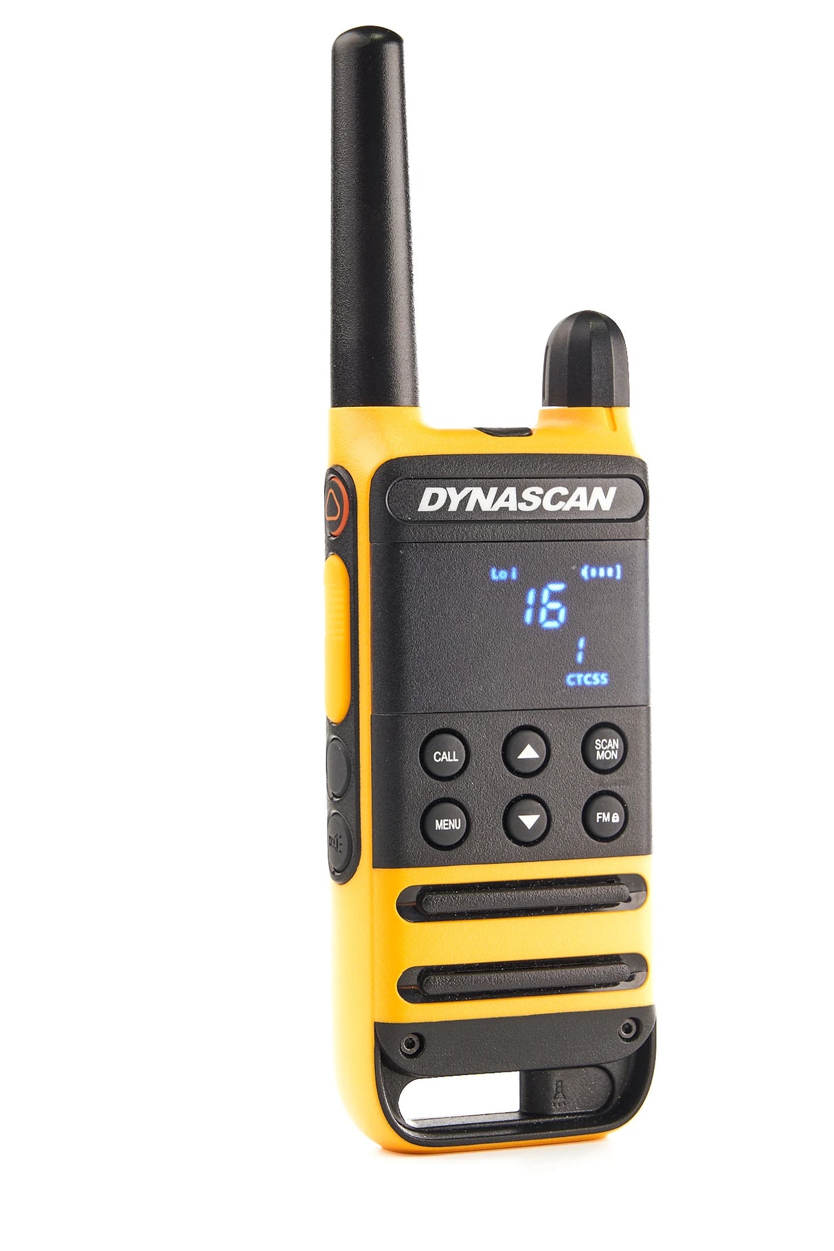 Dynascan P19 vergunningsvrije PMR446 portofoon, zwart met geel