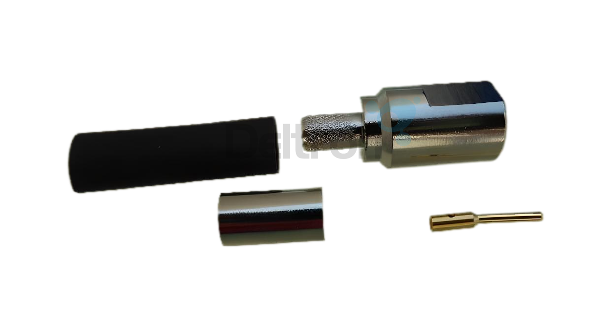 FME-Male connector voor RG58 en CO100 coaxkabels met crimpbevestiging zonder te solderen
