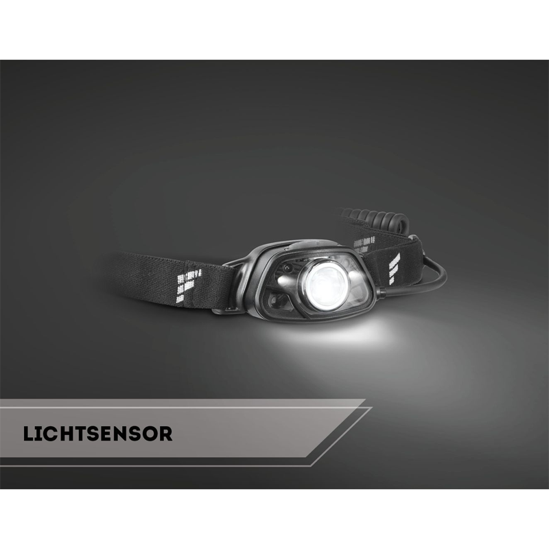 Favour H1532 hoofdlamp met sensor en achterlicht waarmee je veilig kunt wandelen, hardlopen en fietsen in het donker