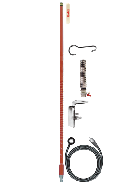 Firestik FG2-648 NGP rode mobiele 27MC antenne met meegeleverde accessoires