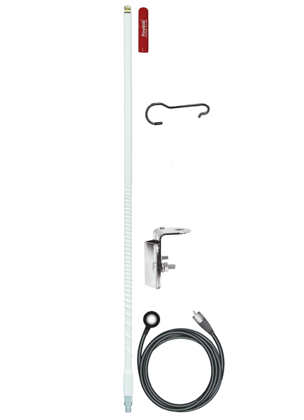 Firestik FG3-648 NGP 27MC antenne wit met meegeleverde accessoires