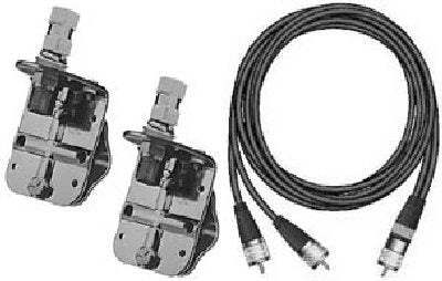 Firestik MK-64A9A RVS spiegelbeugel met coax en PL voor dual-antennes