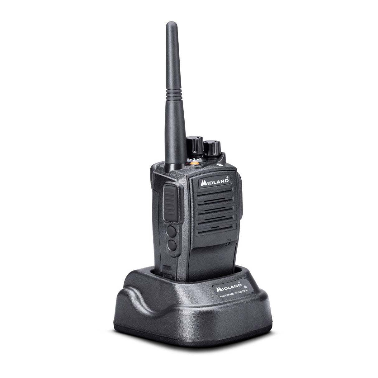 Midland G15Pro PMR446 walkie talkie in een bureaulader