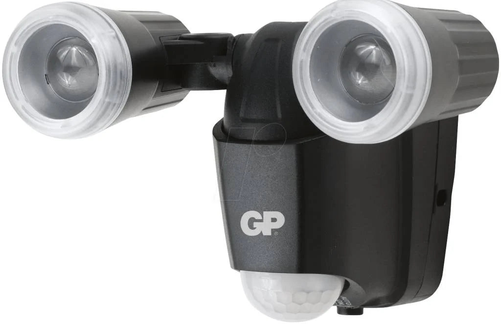 GP Safeguard RF2 draadloze buitenlamp met bewegingssensor schuin van opzij