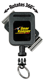 Gear Keeper RT4-5855 retractor met roterende rvs riemclip voor sleutels, id-badges, toegangspasjes, klein handgereedschap en toegangtags