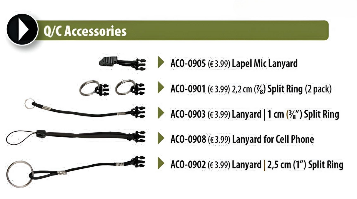 Quick Connect-I accessoires voor Gear Keeper retractors