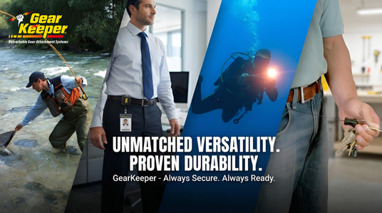 Gear Keeper retractors zijn veelzijdig, duurzaam en voorkomen verlies en vallen van je gear, tools en andere gebruiksvoorwerpen
