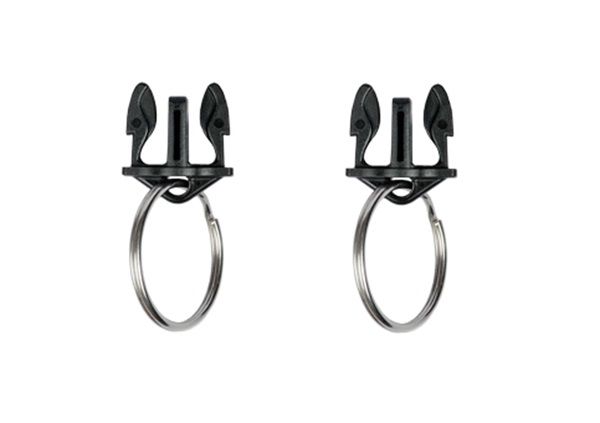 Gear Keeper AC0-0911 met Quick Connect-2 aansluiting waaraan een RVS splitring zit met een diameter van 2,5cm