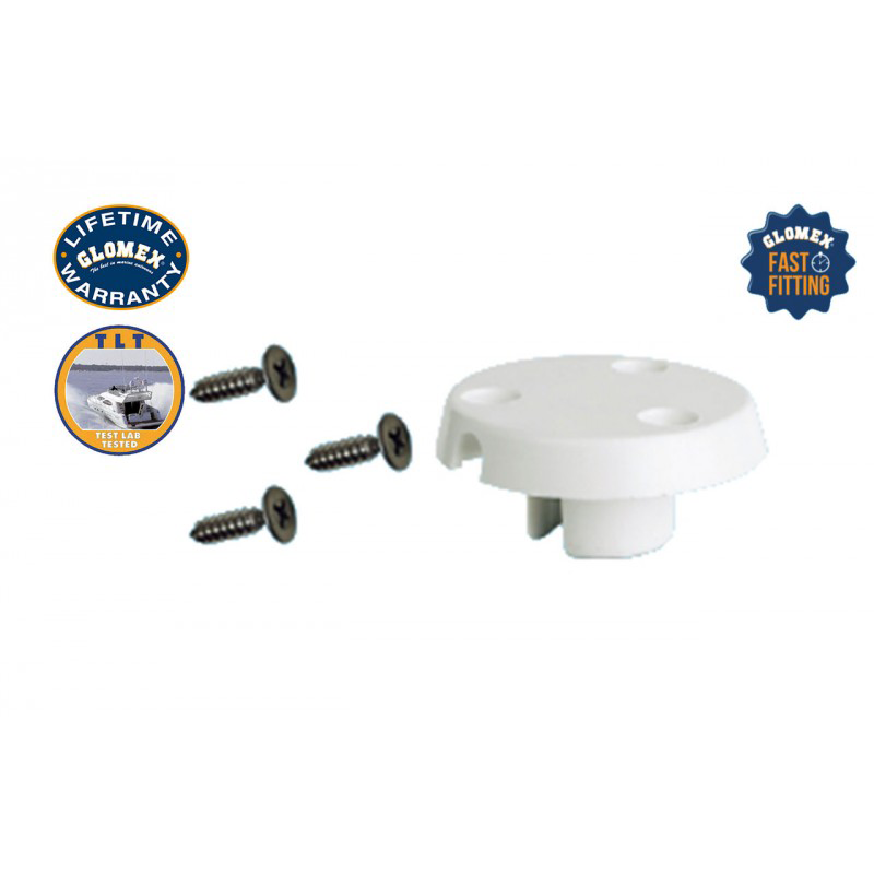 Glomex RA140 dekdoorvoer voor antennekabels, weerbestendig kunststof ontwerp voor een nette afwerking