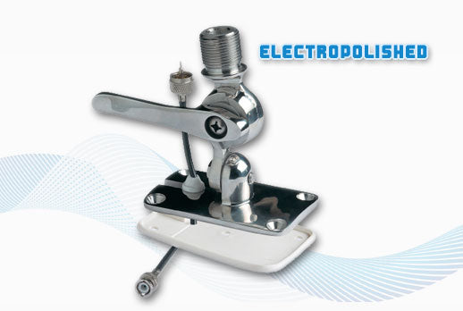 Glomex RA166/00 4-weg verstelbare antennebeugel van RVS met ingebouwde kabeldoorvoer