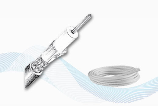 Glomex RG58ALL hoogwaardige RF-coaxkabel, wit 100 meter op rol