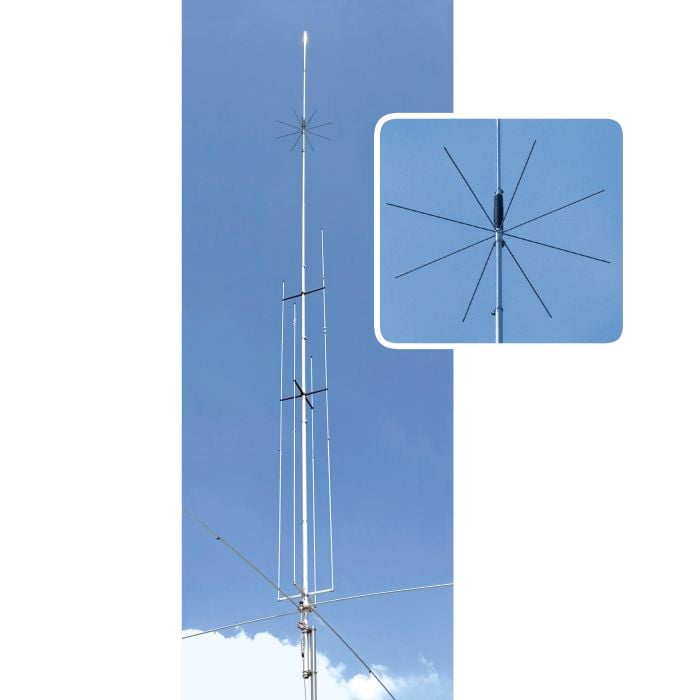 Grazioli MV7 dual band basis antenne voor 40m, 20m, 17m, 15m, 12m, 10m en 6 meter banden
