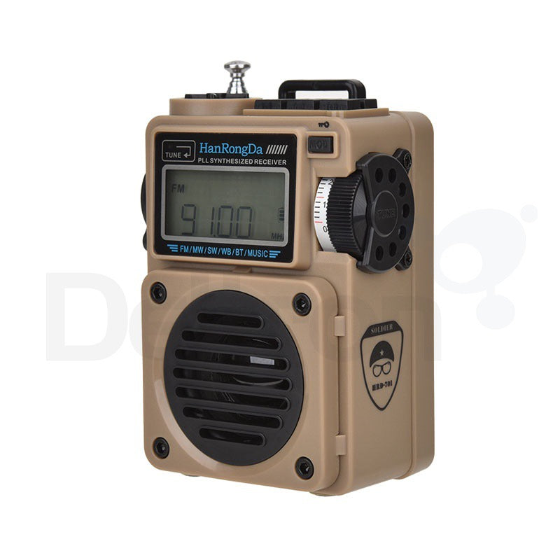 HanRongDa HRD-701 wereldontvanger bedieningsknop opzij