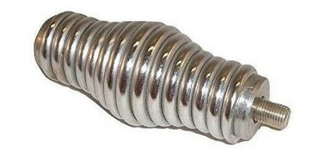 KPO Big carbon belly antenne veer heavy duty van chrome met 3/8 aansluiting voor vlaggenstokken en antennes