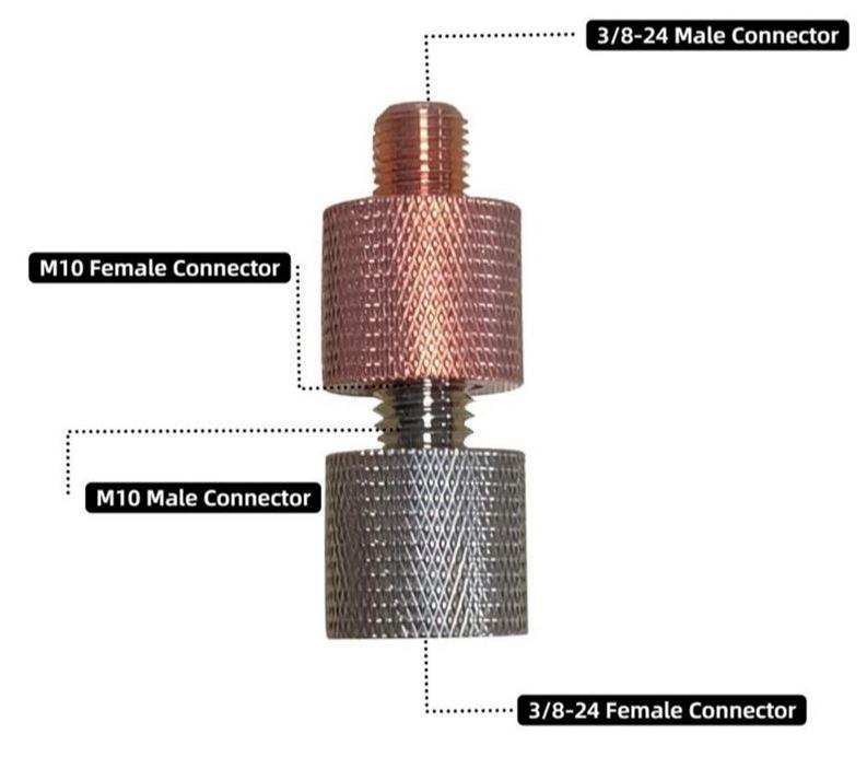 JNC Radio Chelegance antenne adapter M10 Female en 3/8-24 Male
