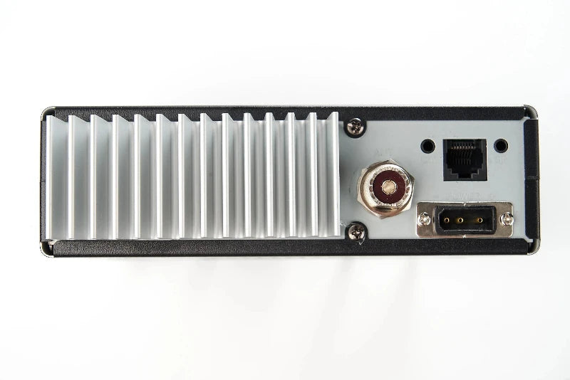 Jopix HAM-10 mobiele 10M transceiver achterzijde met aansluitingen