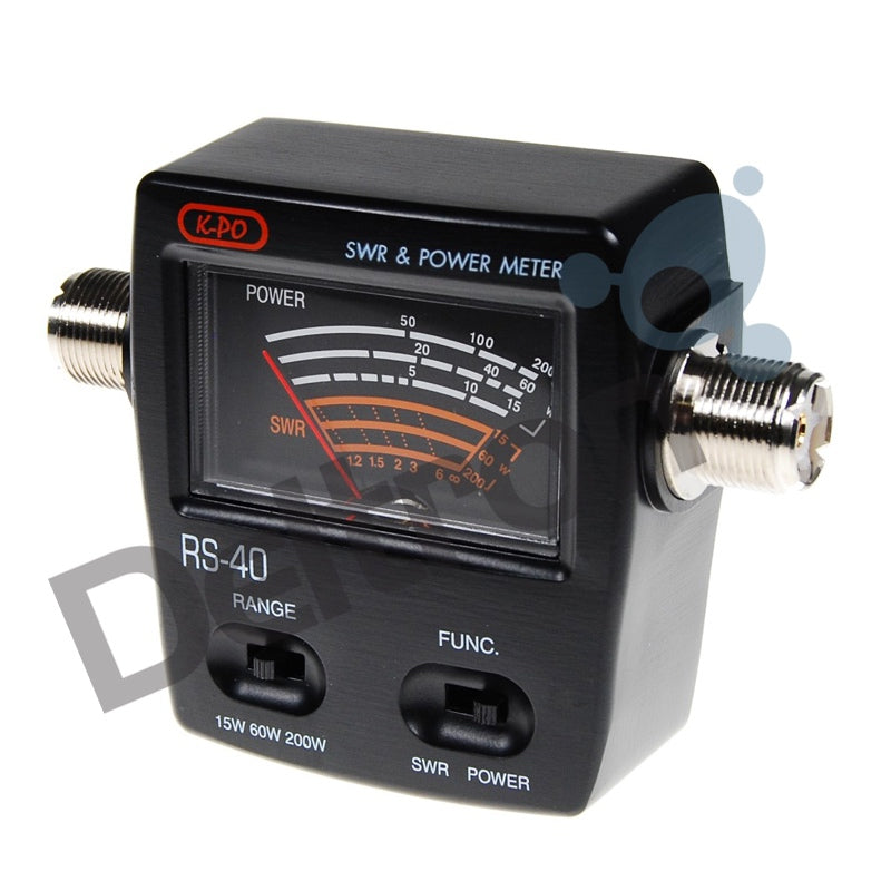 K-PO RS-40 SWR- en vermogensmeter voor de 2M (140-150 MHz) en 70cm (430-450 MHz) banden.