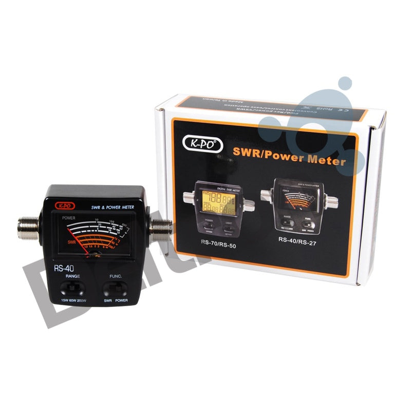 K-PO RS-40 SWR en Watt meter voor de 2m en 70cm banden, met originele verpakking
