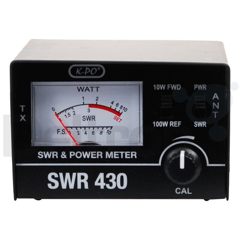K-PO SWR-430 SWR en Watt meter met verlicht display en bedieningsknoppen