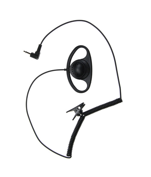 KEP-330 Flex S oortje met haakse 3,5mm mono connector en rever-clip